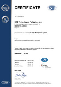 Philippines 1st Factory ISO9001 Certificateのサムネイル